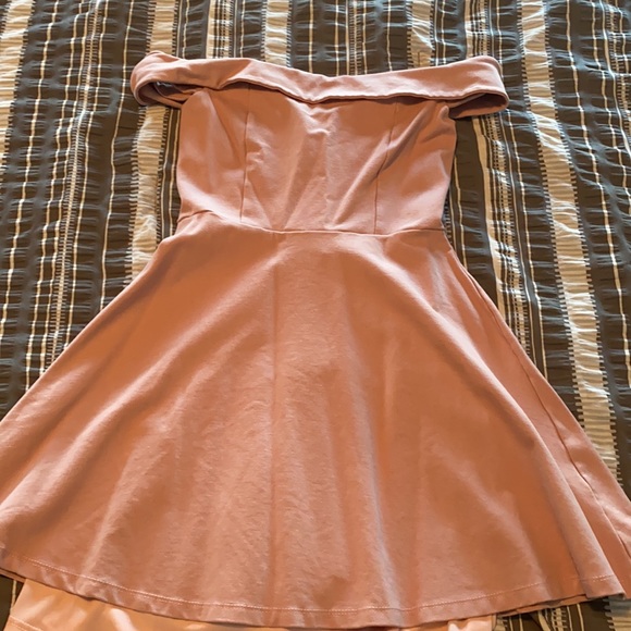 Lulus Blush Off The Shoulder Dress - Picture 7 of 7